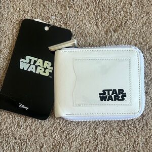 Star Wars White and Black Zip Card Wallet